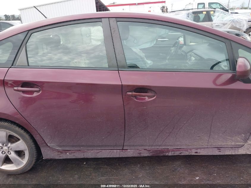 2013 Toyota Prius Three Se VIN: JTDKN3DU9D5576395 Lot: 43996811