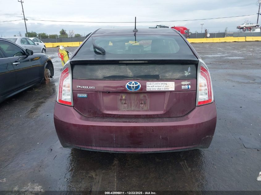 2013 Toyota Prius Three Se VIN: JTDKN3DU9D5576395 Lot: 43996811