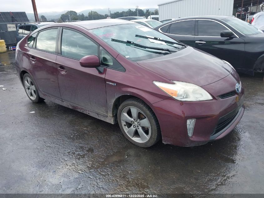 2013 Toyota Prius Three Se VIN: JTDKN3DU9D5576395 Lot: 43996811