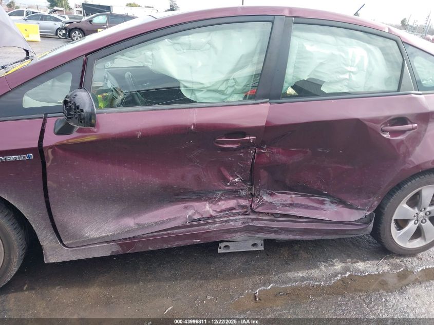 2013 Toyota Prius Three Se VIN: JTDKN3DU9D5576395 Lot: 43996811