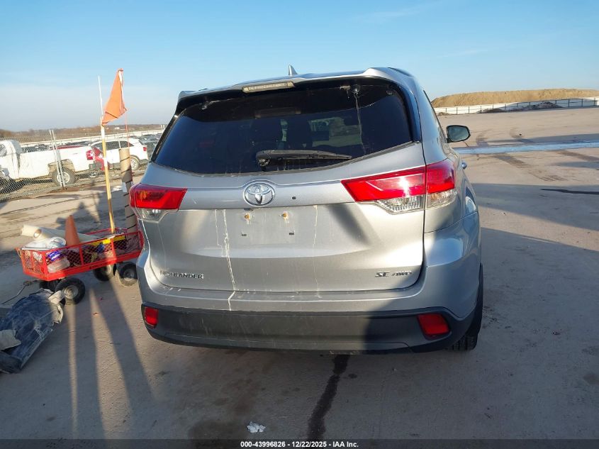 2017 Toyota Highlander Se VIN: 5TDJZRFH8HS476453 Lot: 43996826