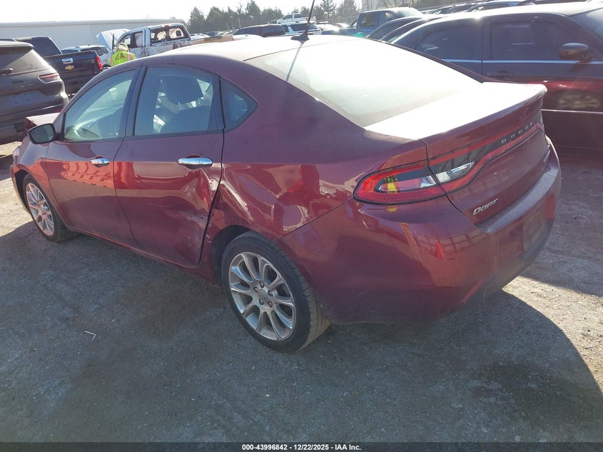 Vin: 1c3cdfcb3fd254146, lot: 44492584, dodge dart limited 20153
