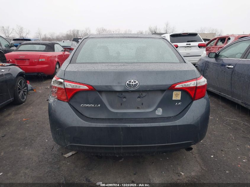 2016 Toyota Corolla Le VIN: 5YFBURHE4GP482277 Lot: 43997014
