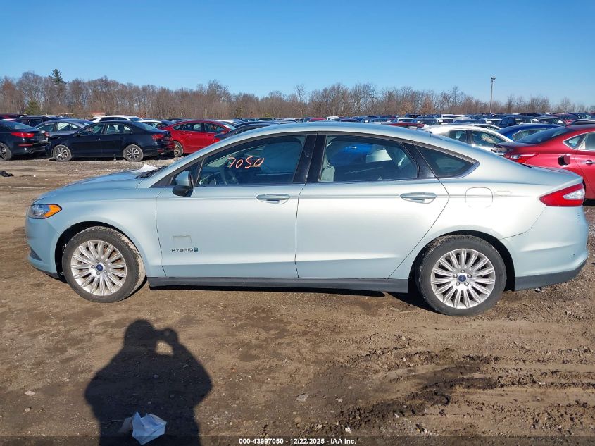 2014 Ford Fusion Hybrid S VIN: 3FA6P0UU8ER181803 Lot: 43997050
