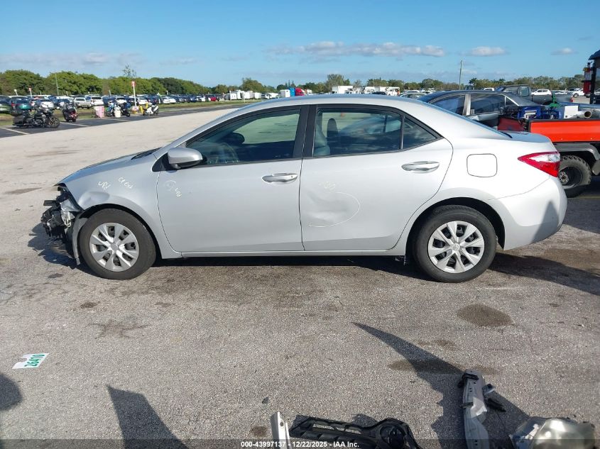 2015 Toyota Corolla L VIN: 2T1BURHE7FC248584 Lot: 43997137