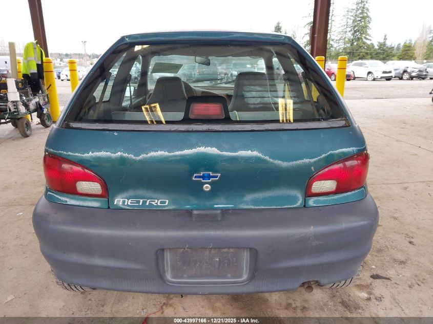 1998 Chevrolet Metro VIN: 2C1MR2267W6714161 Lot: 43997166
