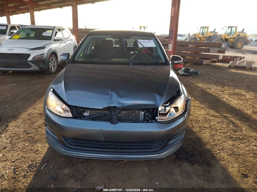 2015 Volkswagen Golf Tsi Se 4-Door VIN: 3VW217AU6FM005187 Lot: 43997197