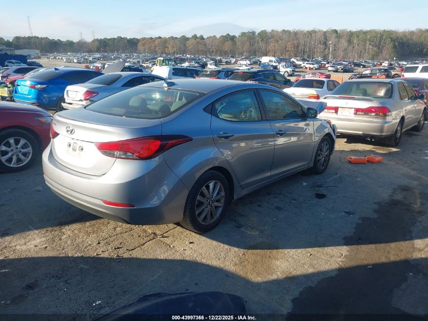 2016 Hyundai Elantra Se VIN: 5NPDH4AE7GH796111 Lot: 43997366
