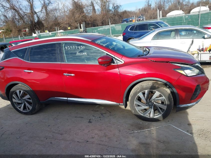 2019 Nissan Murano Sl VIN: 5N1AZ2MS3KN105862 Lot: 43997430