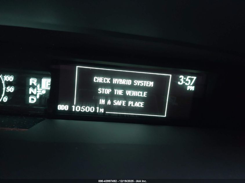 2012 Toyota Prius VIN: JTDKN3DU9C1542687 Lot: 43997492