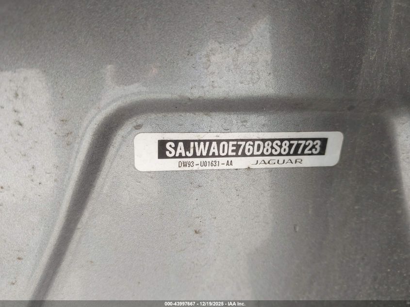 2013 Jaguar Xf V6 Sc VIN: SAJWA0E76D8S87723 Lot: 43997667