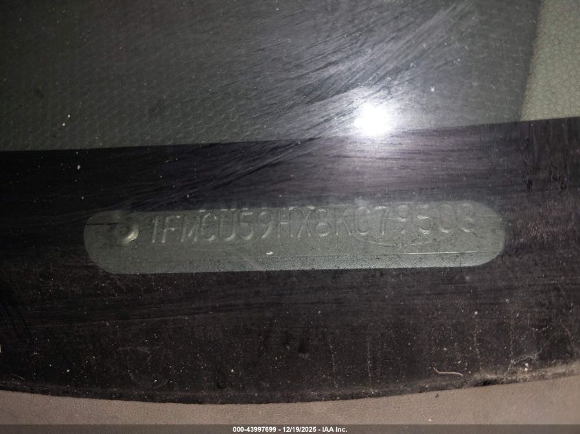 2008 Ford Escape Hybrid VIN: 1FMCU59HX8KC79508 Lot: 43997699