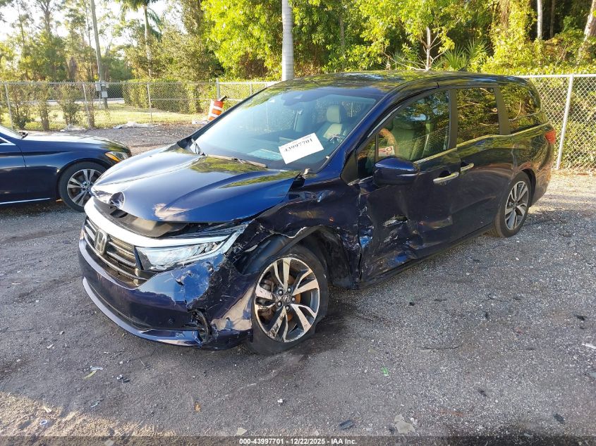 2024 Honda Odyssey Touring VIN: 5FNRL6H81RB006724 Lot: 43997701