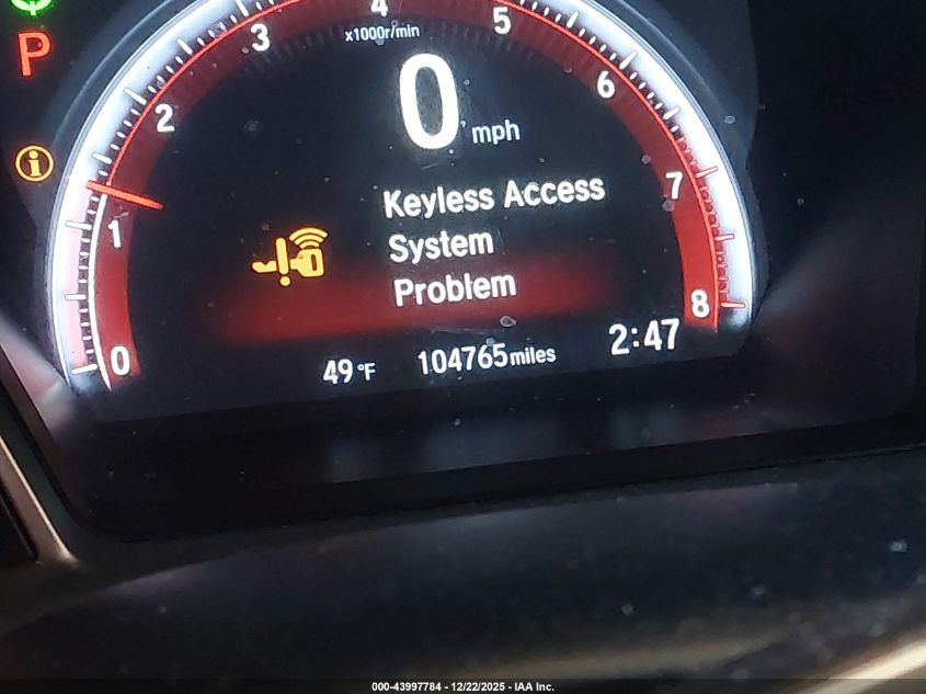 2019 Honda Civic Sport VIN: 19XFC2F86KE201633 Lot: 43997784