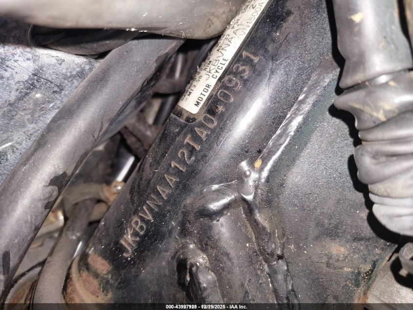 1996 Kawasaki Vn1500 A VIN: JKBVNAA12TA040931 Lot: 43997928