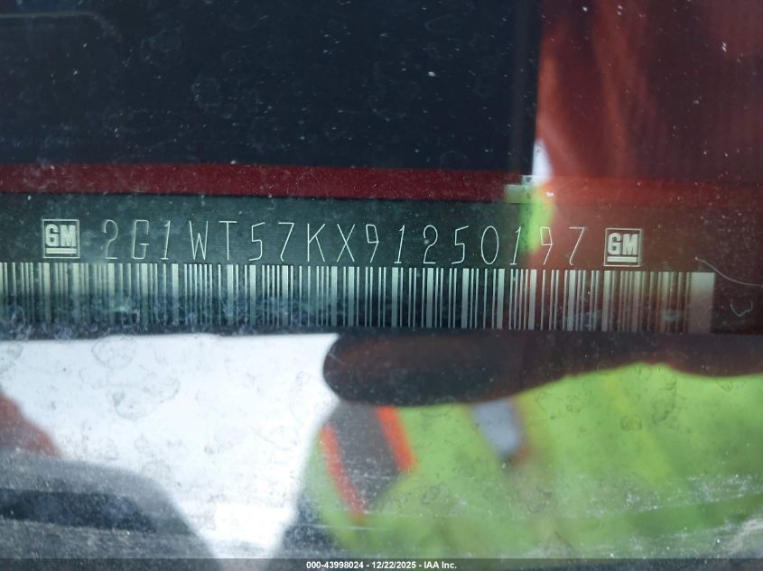 2009 Chevrolet Impala Lt VIN: 2G1WT57KX91250197 Lot: 43998024