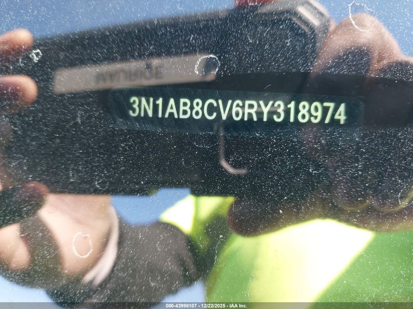 2024 Nissan Sentra Sv Xtronic Cvt VIN: 3N1AB8CV6RY318974 Lot: 43998107