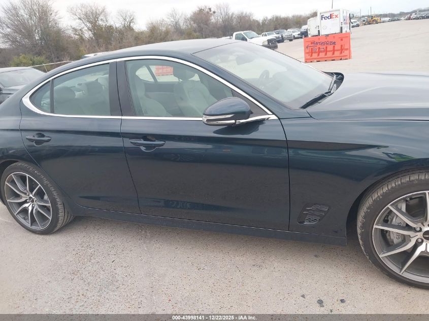 2025 Genesis G70 2.5T Rwd VIN: KMTG34SC4SU150842 Lot: 43998141