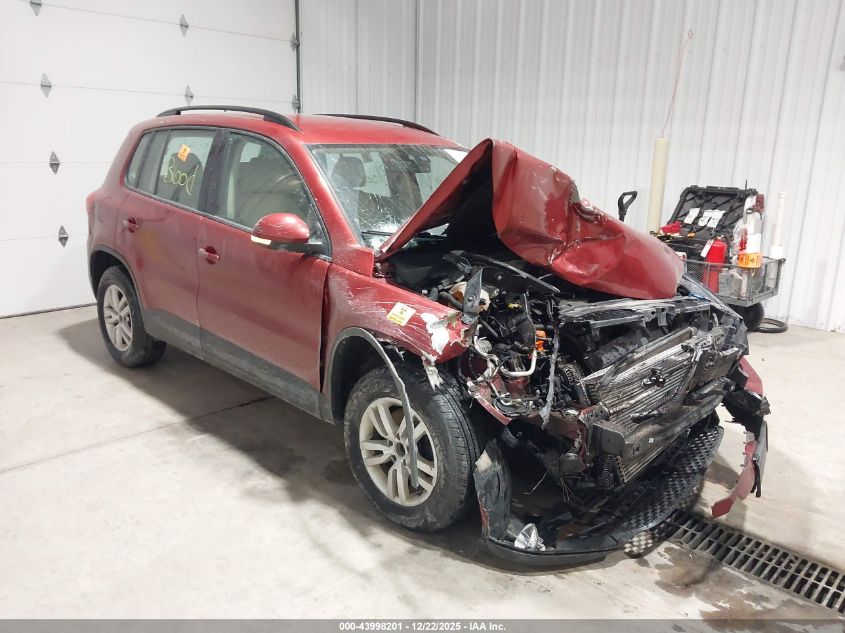 2016 Volkswagen Tiguan S VIN: WVGBV7AX3GW042115 Lot: 43998201
