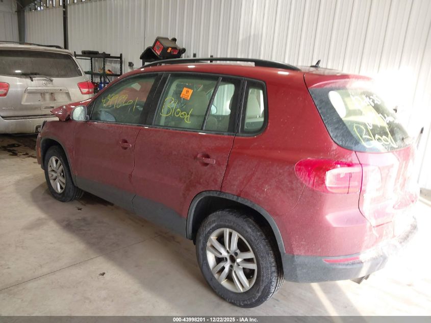 2016 Volkswagen Tiguan S VIN: WVGBV7AX3GW042115 Lot: 43998201