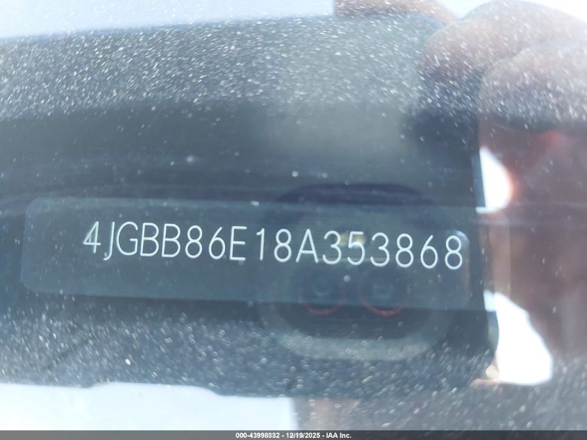 2008 Mercedes-Benz Ml 350 4Matic VIN: 4JGBB86E18A353868 Lot: 43998332