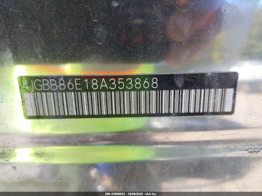 2008 Mercedes-Benz Ml 350 4Matic VIN: 4JGBB86E18A353868 Lot: 43998332