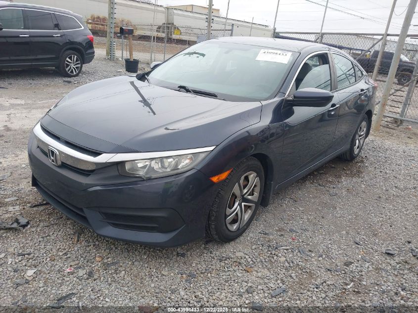 2016 Honda Civic Lx VIN: 19XFC2F58GE046242 Lot: 43998433