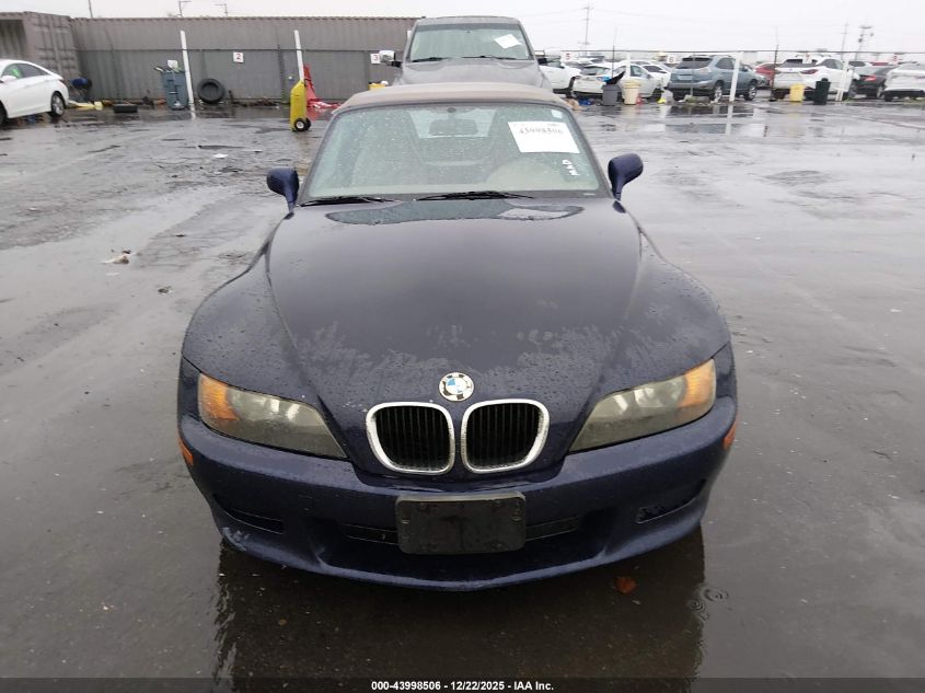 1999 BMW Z3 2.3 VIN: 4USCH9339XLF82749 Lot: 43998506