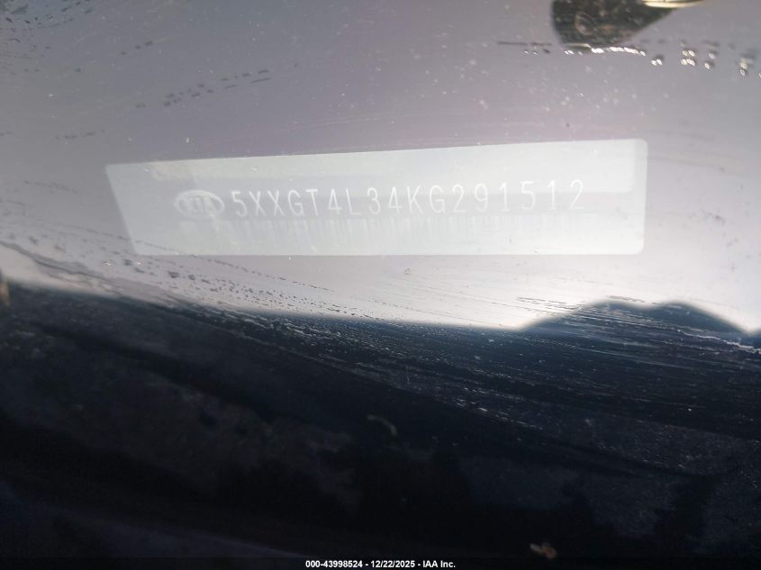 2019 Kia Optima Lx VIN: 5XXGT4L34KG291512 Lot: 43998524