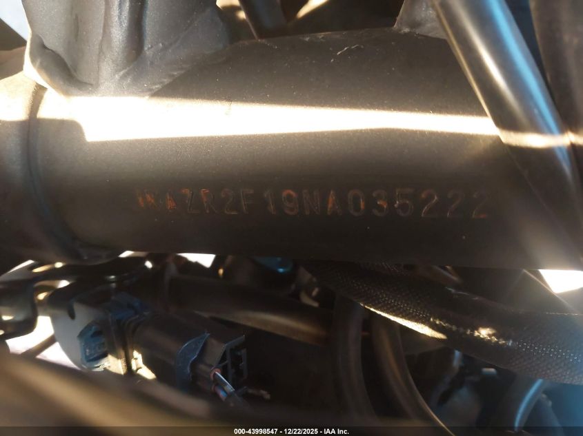 2022 Kawasaki Zr900 VIN: JKAZR2F19NA035222 Lot: 43998547