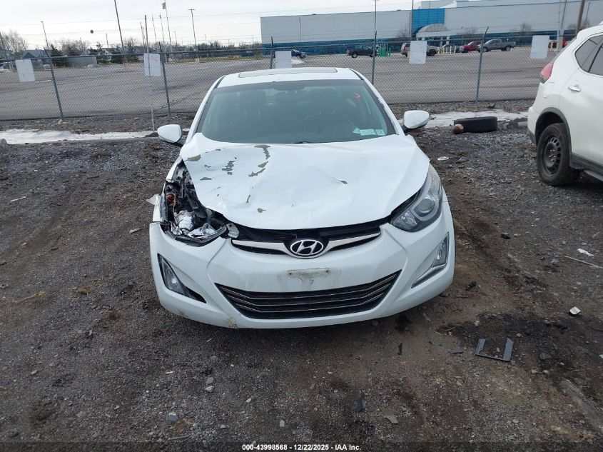 2015 Hyundai Elantra Limited VIN: 5NPDH4AE7FH576028 Lot: 43998568