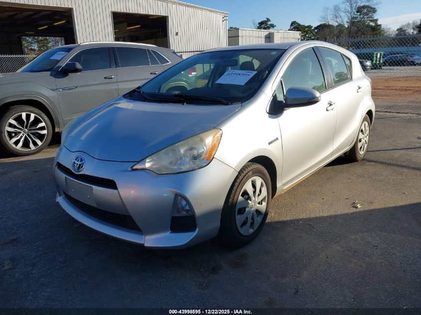 2012 Toyota Prius C One VIN: JTDKDTB38C1526848 Lot: 43998595