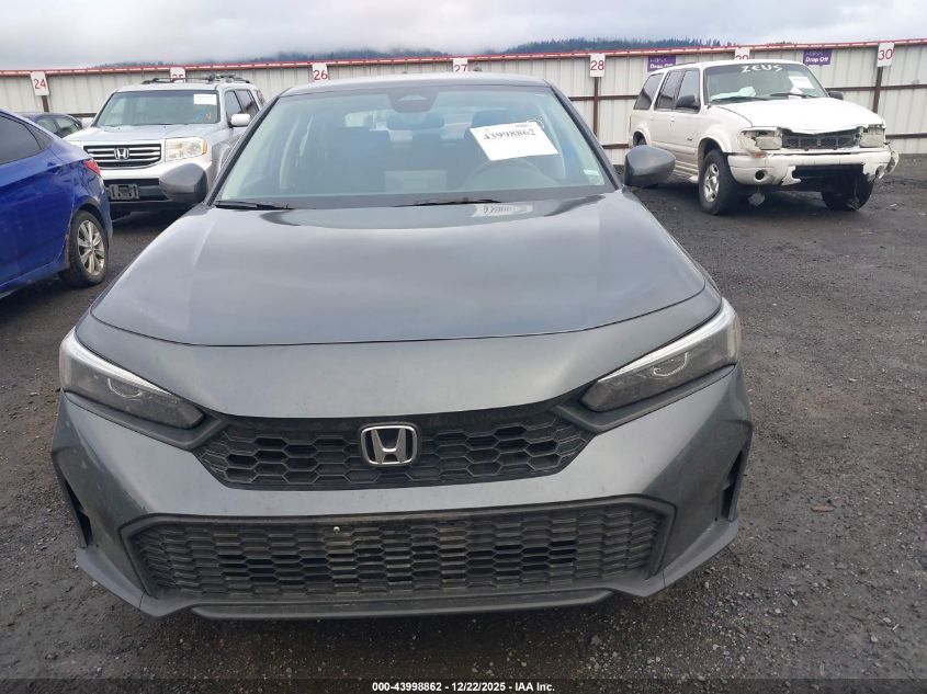 2025 Honda Civic Lx VIN: 2HGFE2F29SH599920 Lot: 43998862