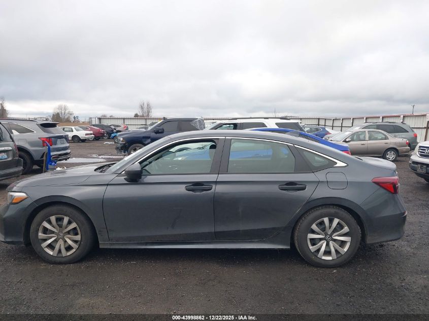 2025 Honda Civic Lx VIN: 2HGFE2F29SH599920 Lot: 43998862