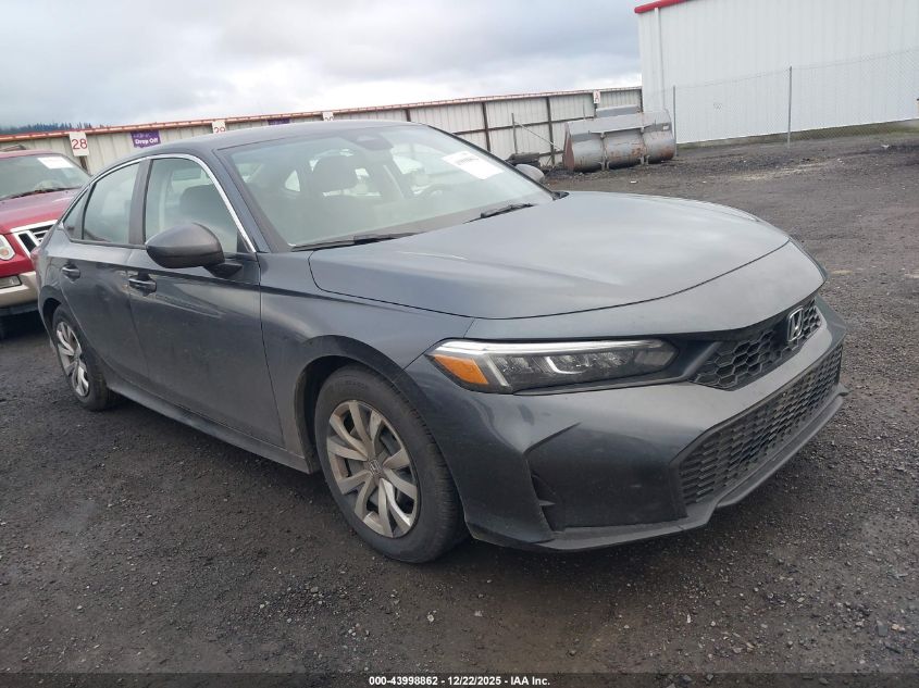 2025 Honda Civic Lx VIN: 2HGFE2F29SH599920 Lot: 43998862