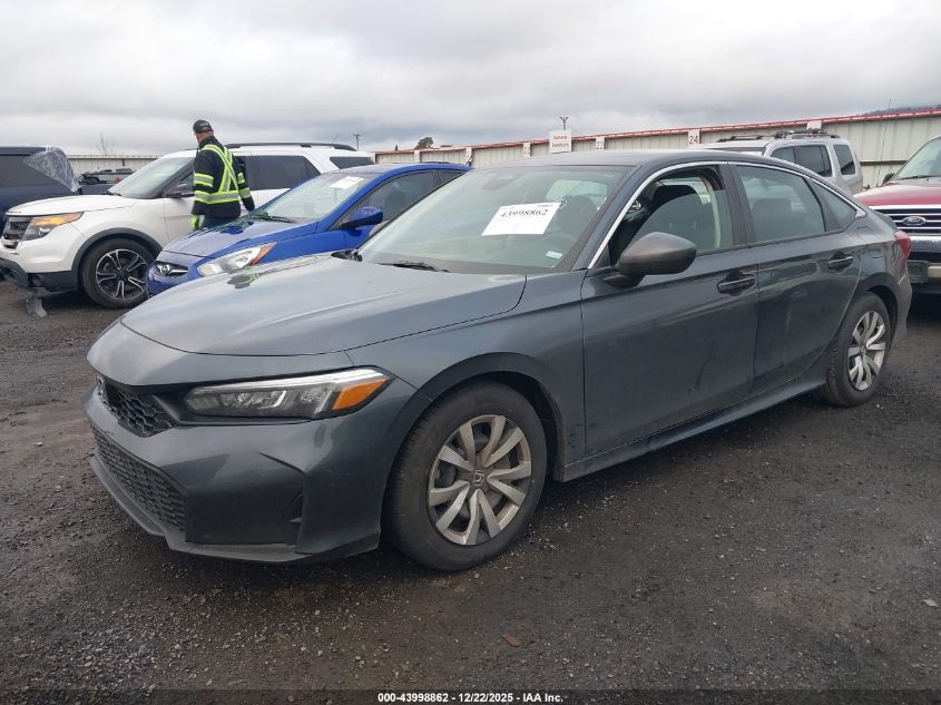 2025 Honda Civic Lx VIN: 2HGFE2F29SH599920 Lot: 43998862