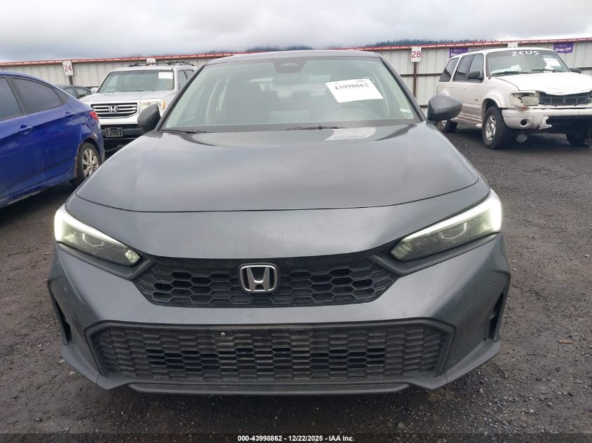 2025 Honda Civic Lx VIN: 2HGFE2F29SH599920 Lot: 43998862