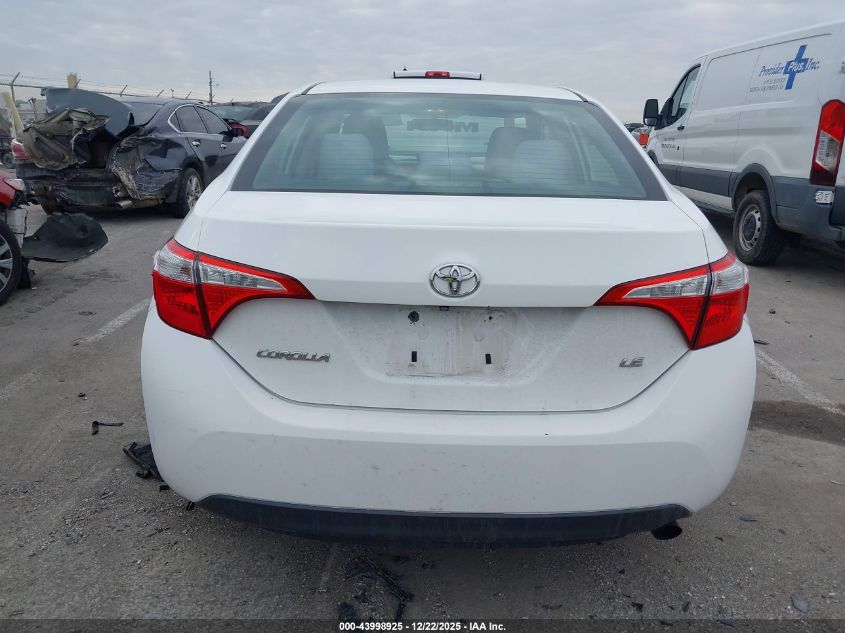 2015 Toyota Corolla Le VIN: 2T1BURHE1FC310917 Lot: 43998925