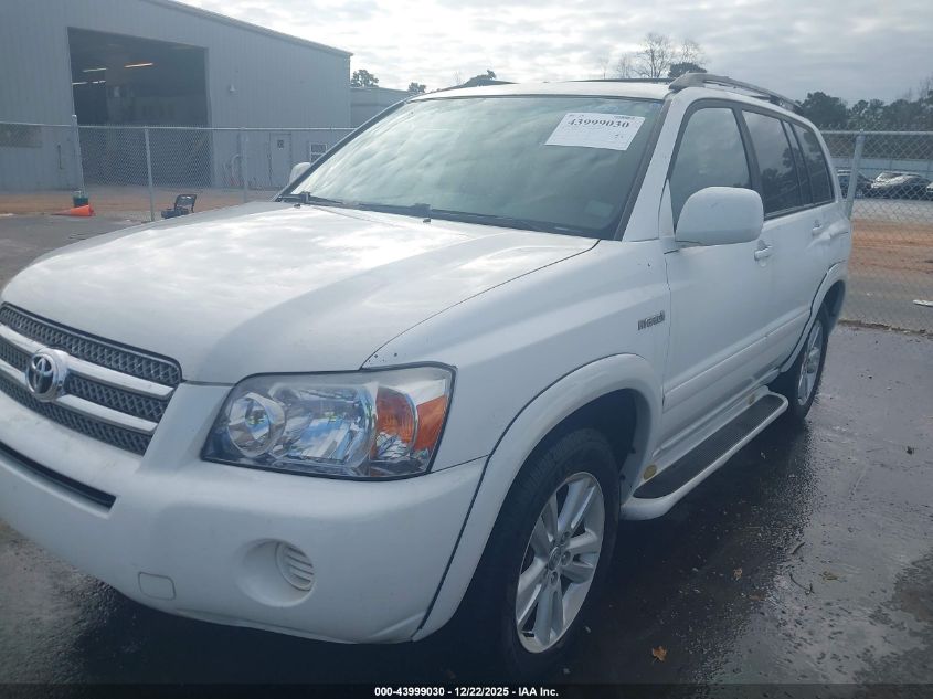 2006 Toyota Highlander Hybrid V6 VIN: JTEEW21A760024159 Lot: 43999030
