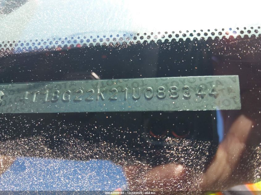 2001 Toyota Camry Le VIN: 4T1BG22K21U088344 Lot: 43999161