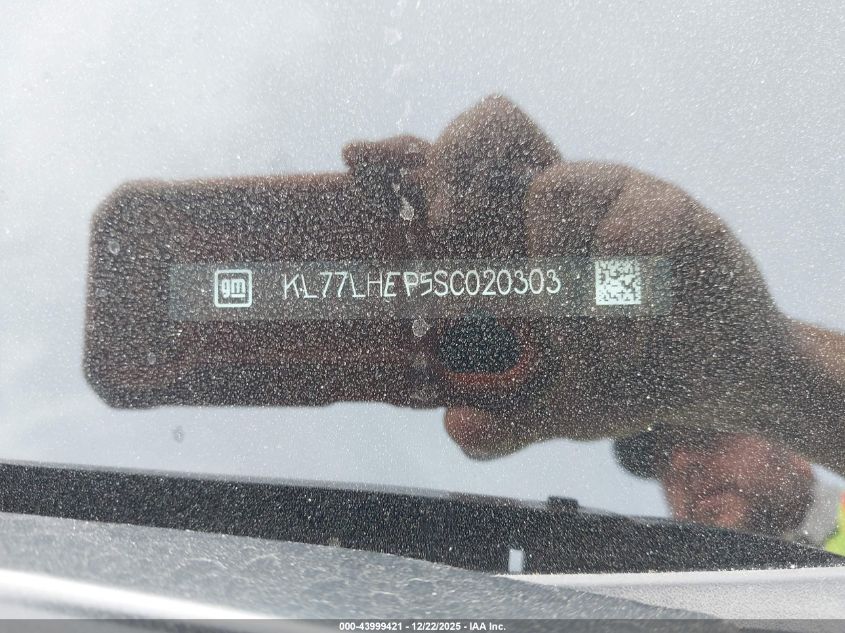 2025 Chevrolet Trax Fwd Lt VIN: KL77LHEP5SC020303 Lot: 43999421