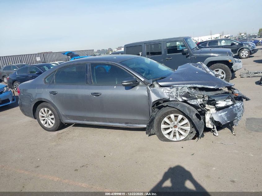 2013 Volkswagen Passat S VIN: 1VWAP7A3XDC048818 Lot: 43999819