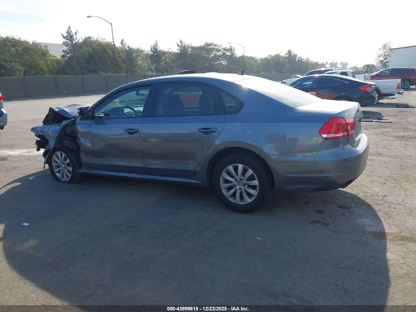 2013 Volkswagen Passat S VIN: 1VWAP7A3XDC048818 Lot: 43999819