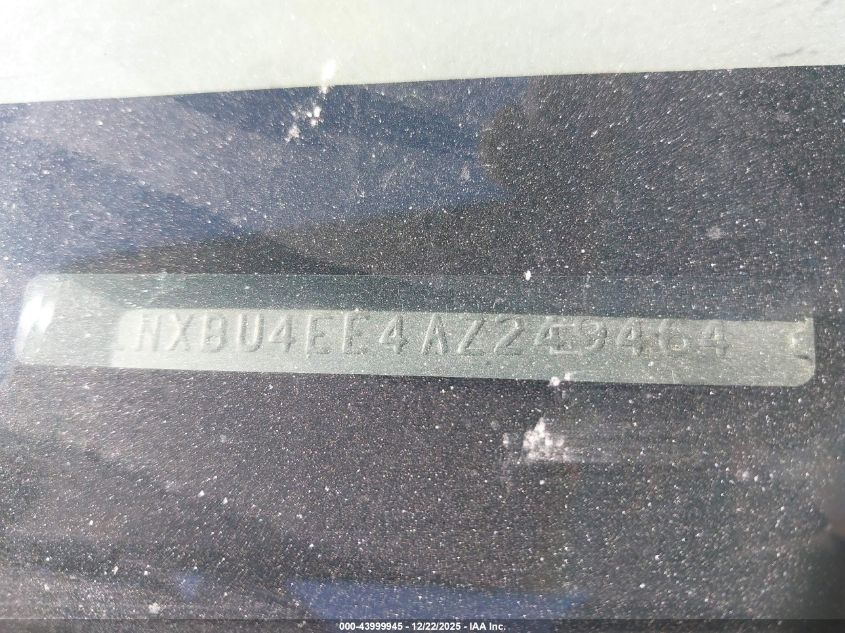 2010 Toyota Corolla Le VIN: 1NXBU4EE4AZ249464 Lot: 43999945