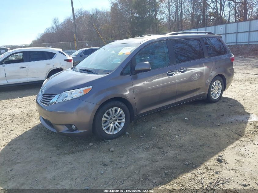 2016 Toyota Sienna Xle 8 Passenger VIN: 5TDYK3DC9GS697680 Lot: 44000136