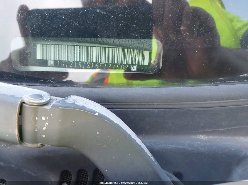 2006 Chevrolet Malibu Lt VIN: 1G1ZT51816F127502 Lot: 44000155