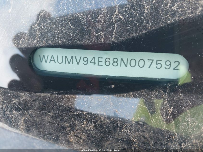 2008 Audi A8 L 4.2L VIN: WAUMV94E68N007592 Lot: 44000354