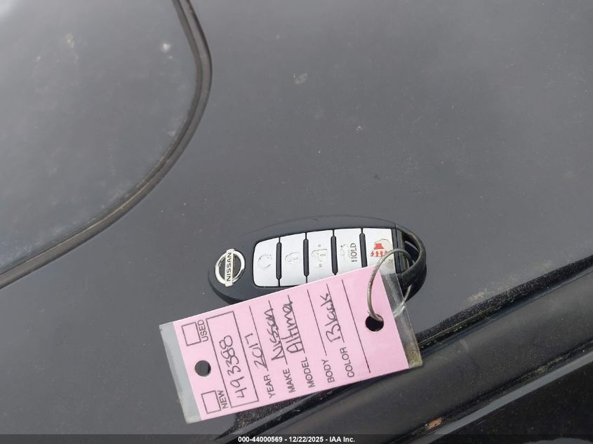 2017 Nissan Altima 2.5 Sl VIN: 1N4AL3AP3HC493388 Lot: 44000569