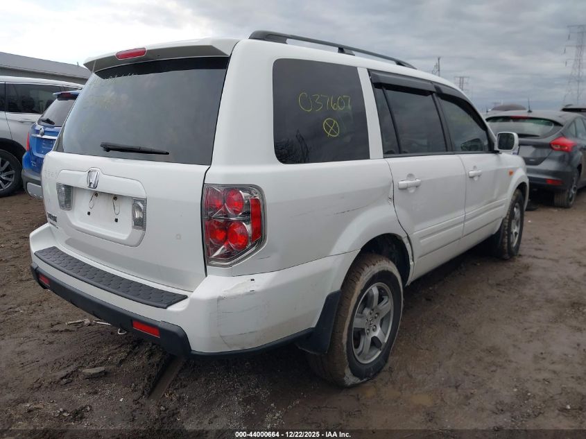 2006 Honda Pilot Ex-L VIN: 5FNYF28616B037607 Lot: 44000664