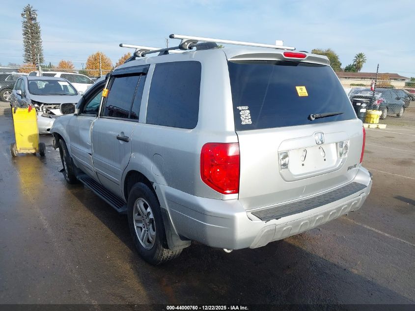 2005 Honda Pilot Ex-L VIN: 2HKYF18535H526592 Lot: 44000760